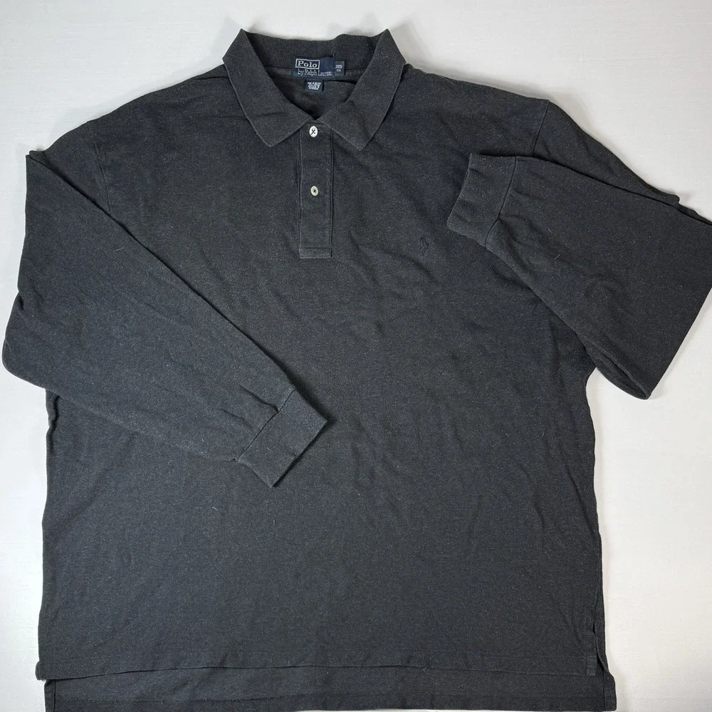 Polo Ralph Lauren Polo Shirt Mens Big 3X Long Sleeve Classic Pony Cotton‎ Solid